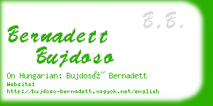 bernadett bujdoso business card